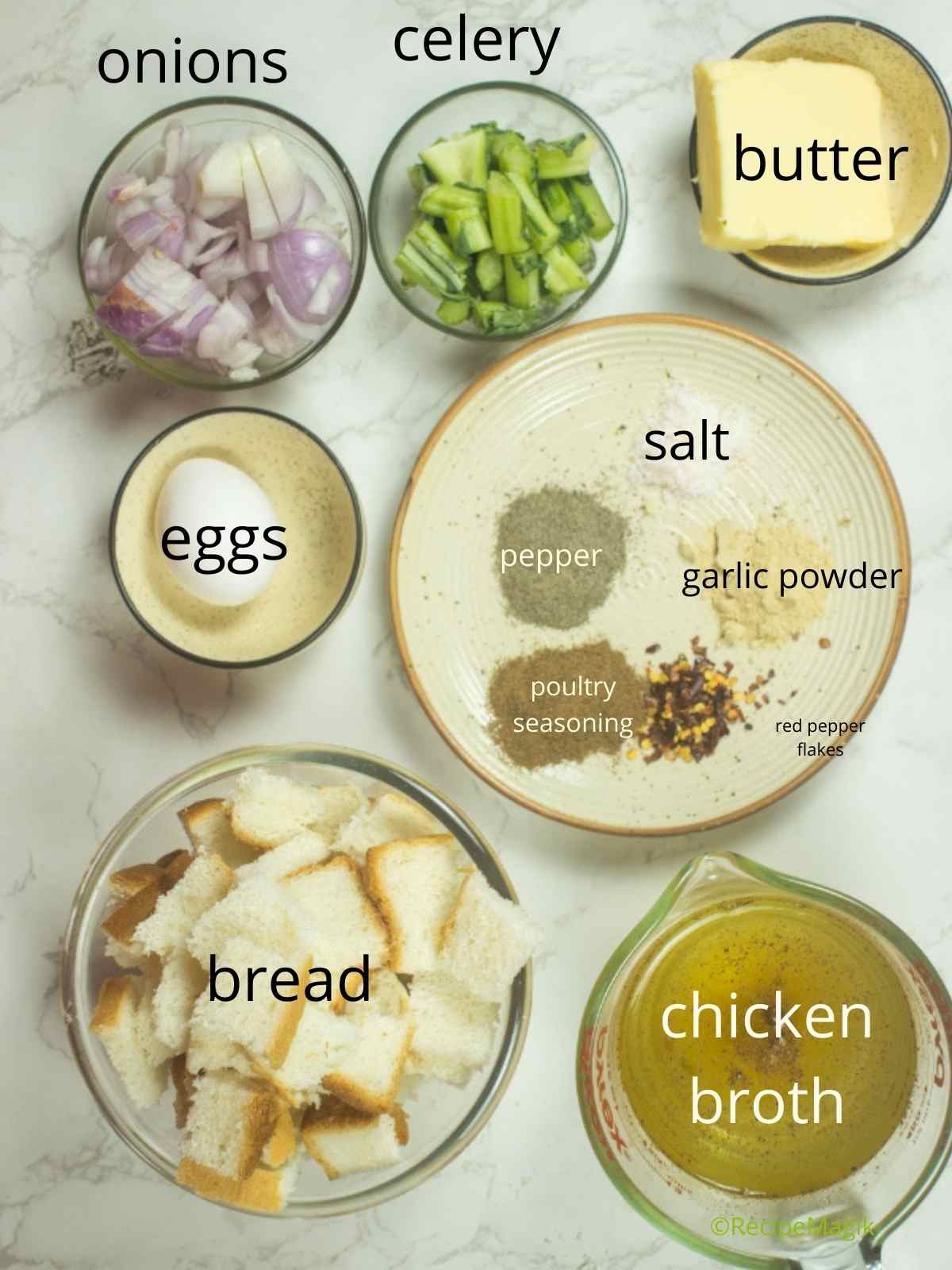 ingredients for turkey stuffing