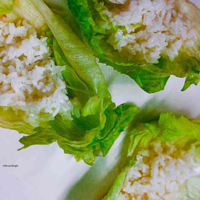 lettuce wraps with rice