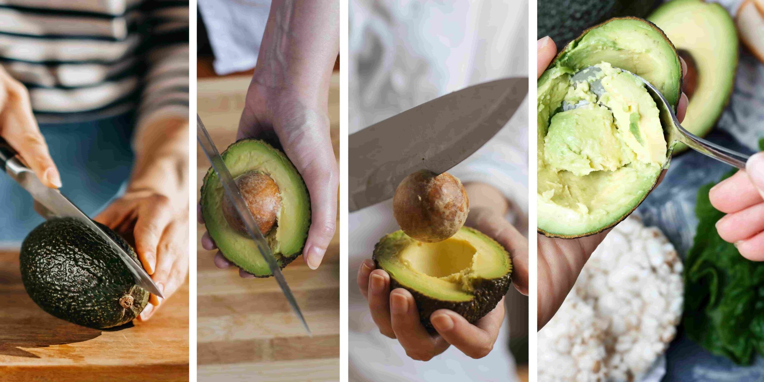 step by step guide to cut an Avocado