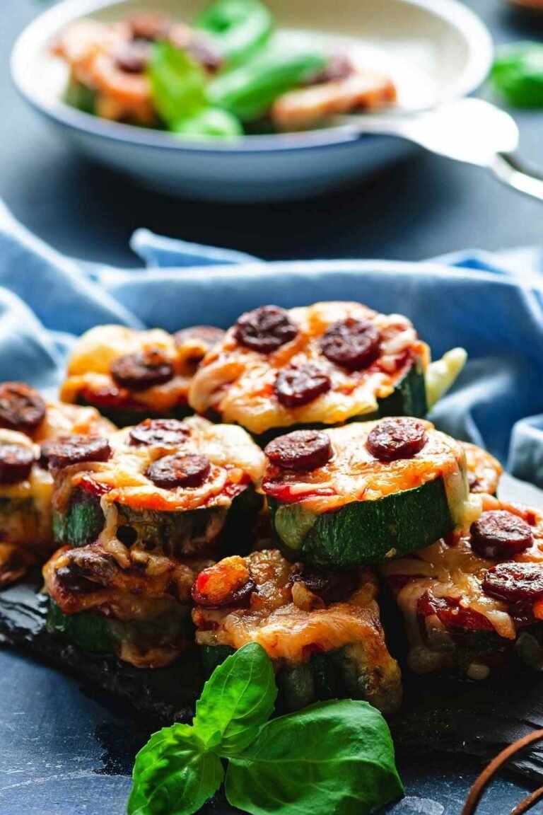 Zucchini Pizza Bites In Air Fryer RecipeMagik