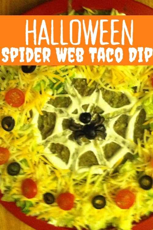 Halloween Spider Web Taco Dip