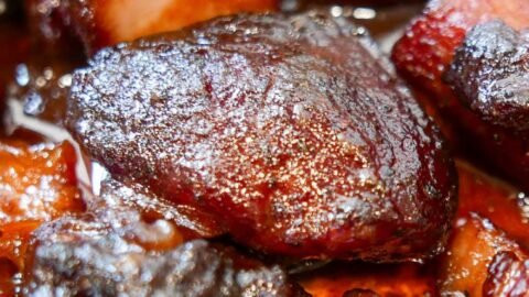 air fryer pork belly closeup