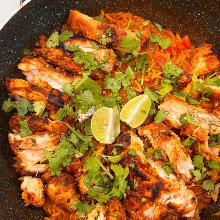 Peri Peri Chicken and Rice Recipe with homemade Peri Peri Sauce