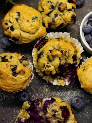 High Protein Blueberry muffins