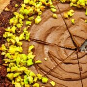 chocolate avocado pie cut in slices