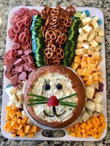 easter bunny charcuterie board