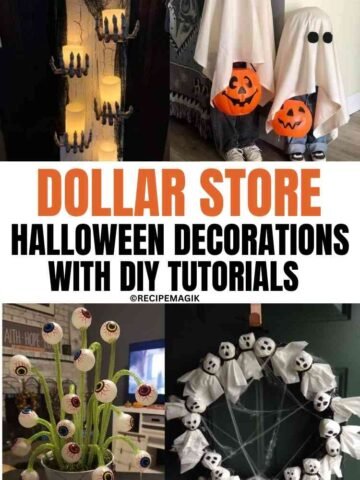 Dollar Store Halloween Decorations with DIY Tutorials