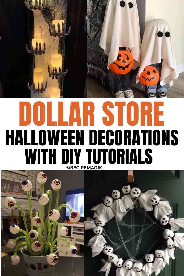 Dollar Store Halloween Decorations with DIY Tutorials
