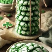 green crinkle cookies