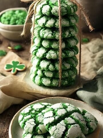 green crinkle cookies