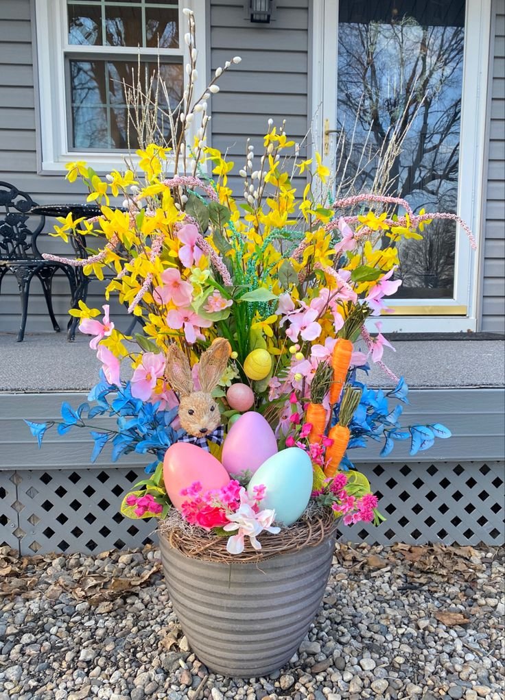 Welcome Spring With Charming DIY Easter Porch Decor - RecipeMagik