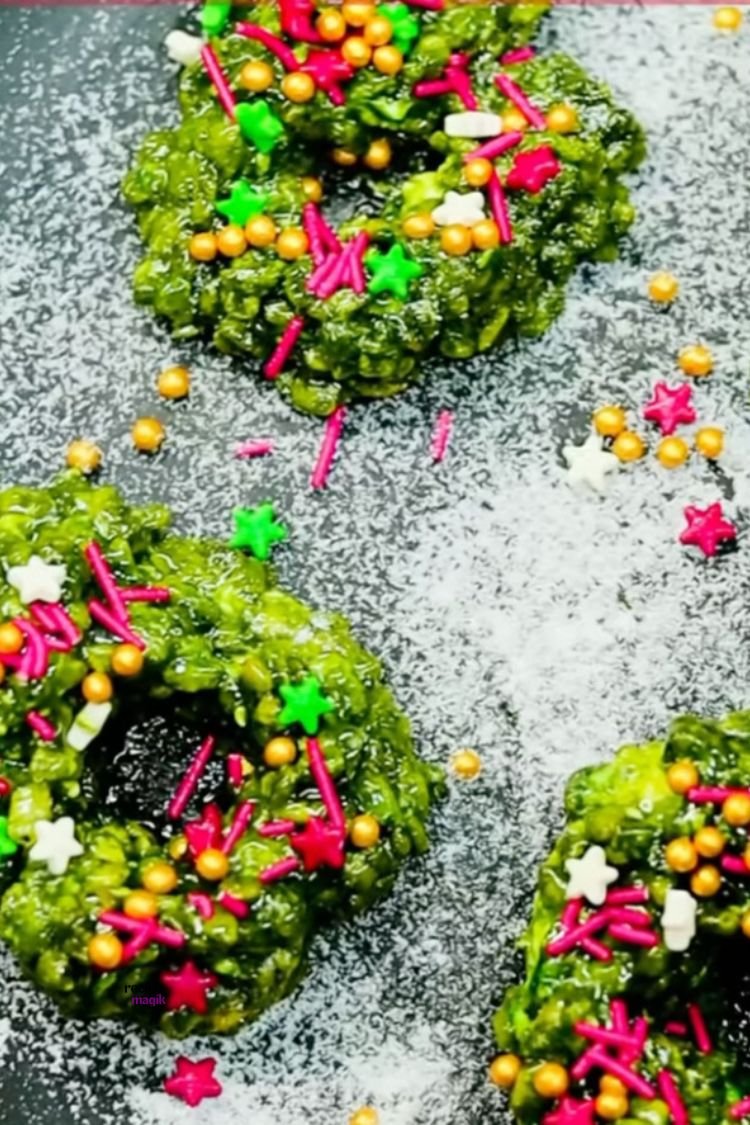 rice krispie christmas wreath