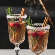 Spiced Cranberry Champagne Cocktail