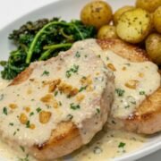 easy crockpot garlic parmesan pork chops