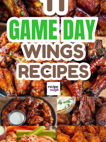 game day wings recipe chicken and veggie options