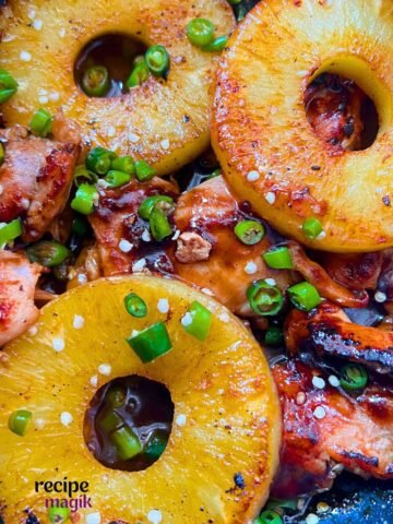 20 min skillet barbecue pineapple chicken