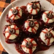 Halloween Eyeball Meatball Appetizers
