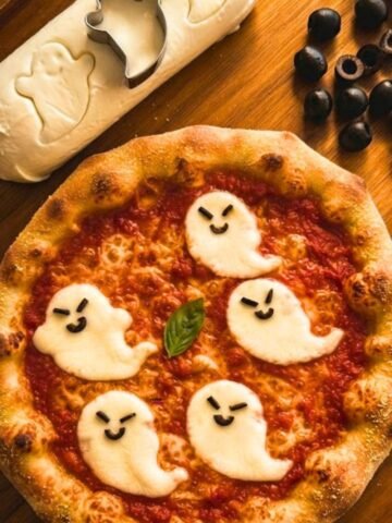 Spooky Halloween Ghost Pizza